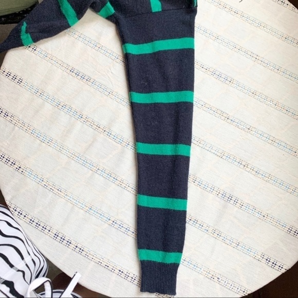 Wool Blend Eclectic Grandpa Striped Button Down Cropped Cardigan Preppy Sweater - Picture 6 of 14
